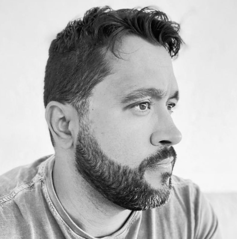 Bernardo Moreira, retrato em preto e branco
